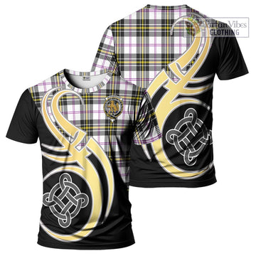 McPherson Dress Modern Tartan T-Shirt with Family Crest and Celtic Symbol Style