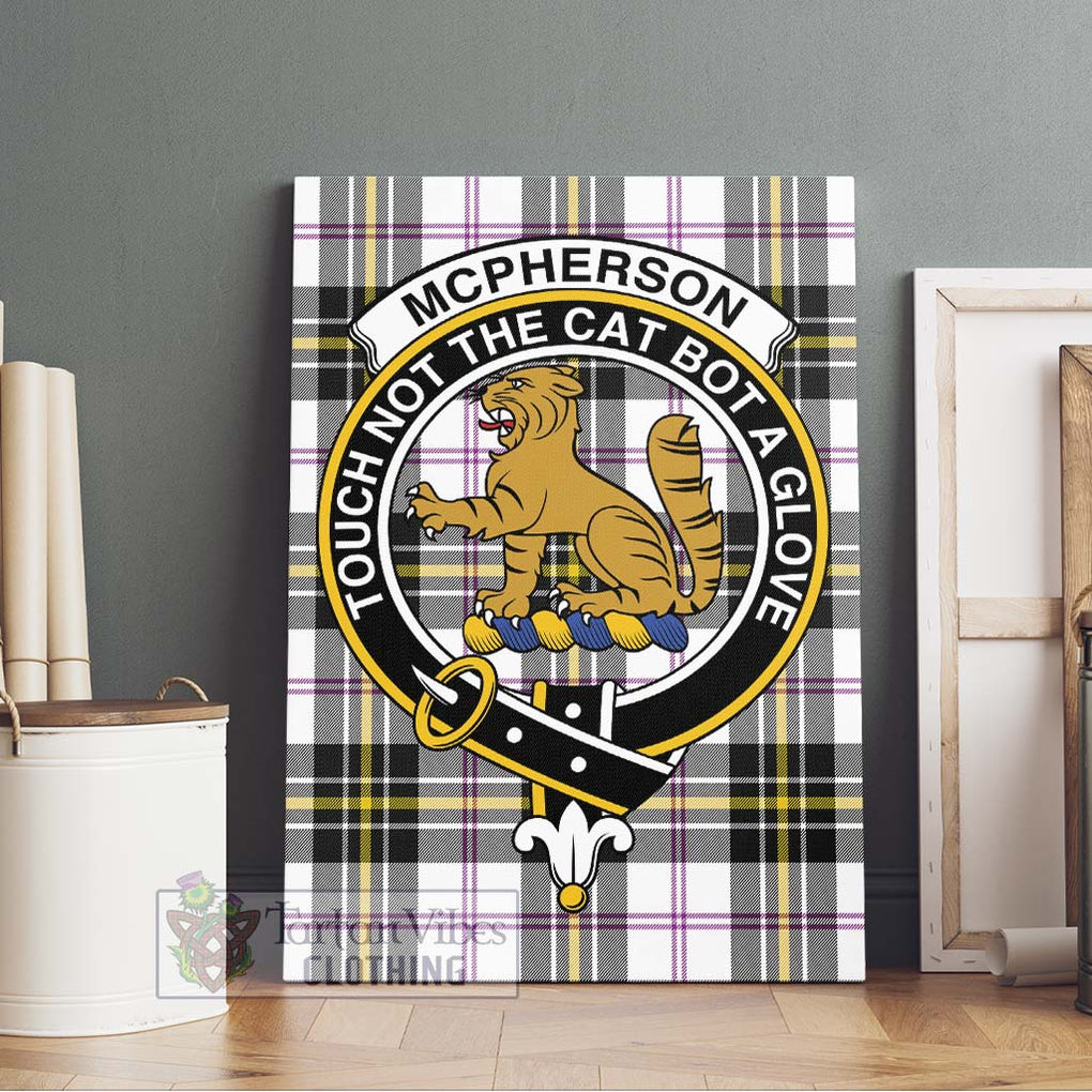 McPherson Dress Modern Tartan Canvas Print Wall Art with Family Crest Without Frame - Tartan Vibes Clothing