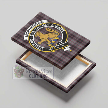 McPherson Hunting Tartan Canvas Print Wall Art with Family Crest