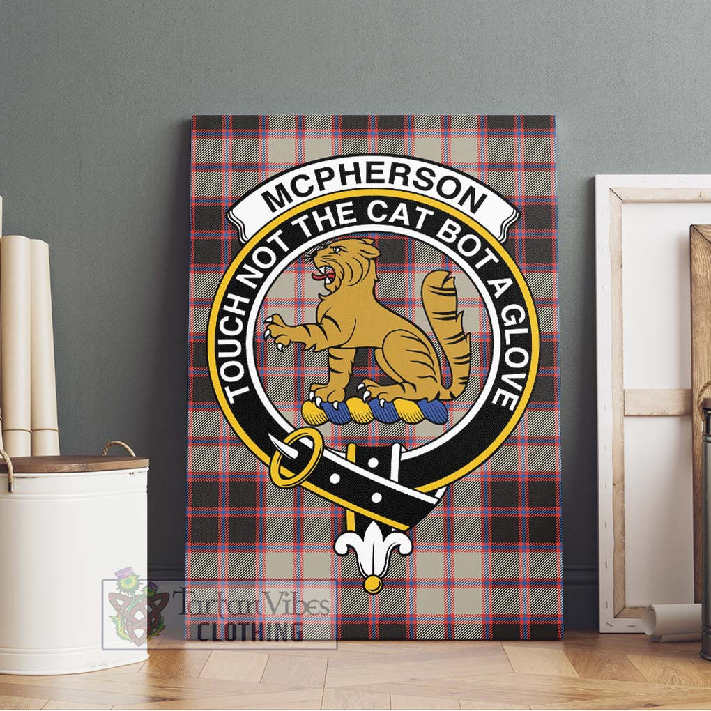 McPherson Hunting Ancient Tartan Canvas Print Wall Art with Family Crest Without Frame - Tartan Vibes Clothing