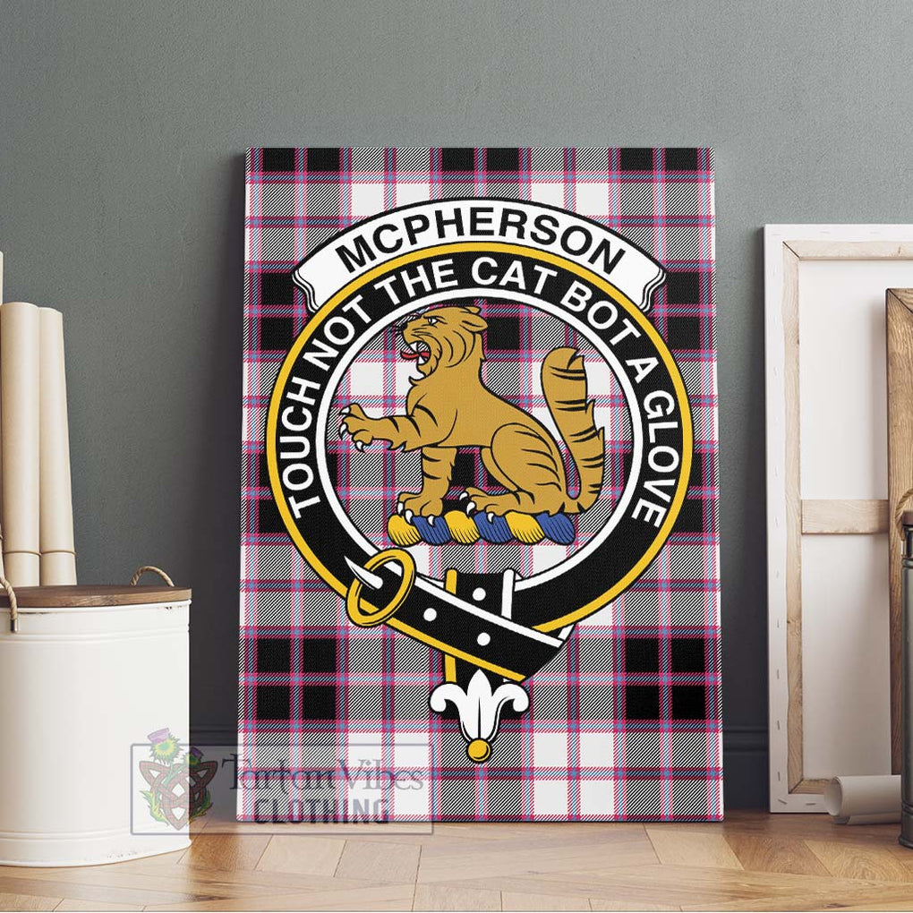 McPherson Hunting Modern Tartan Canvas Print Wall Art with Family Crest Without Frame - Tartan Vibes Clothing