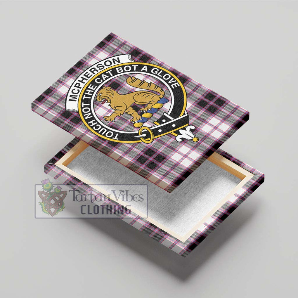 McPherson Hunting Modern Tartan Canvas Print Wall Art with Family Crest - Tartan Vibes Clothing