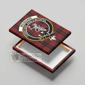 Mcquain Tartan Canvas Print Wall Art with Family Crest