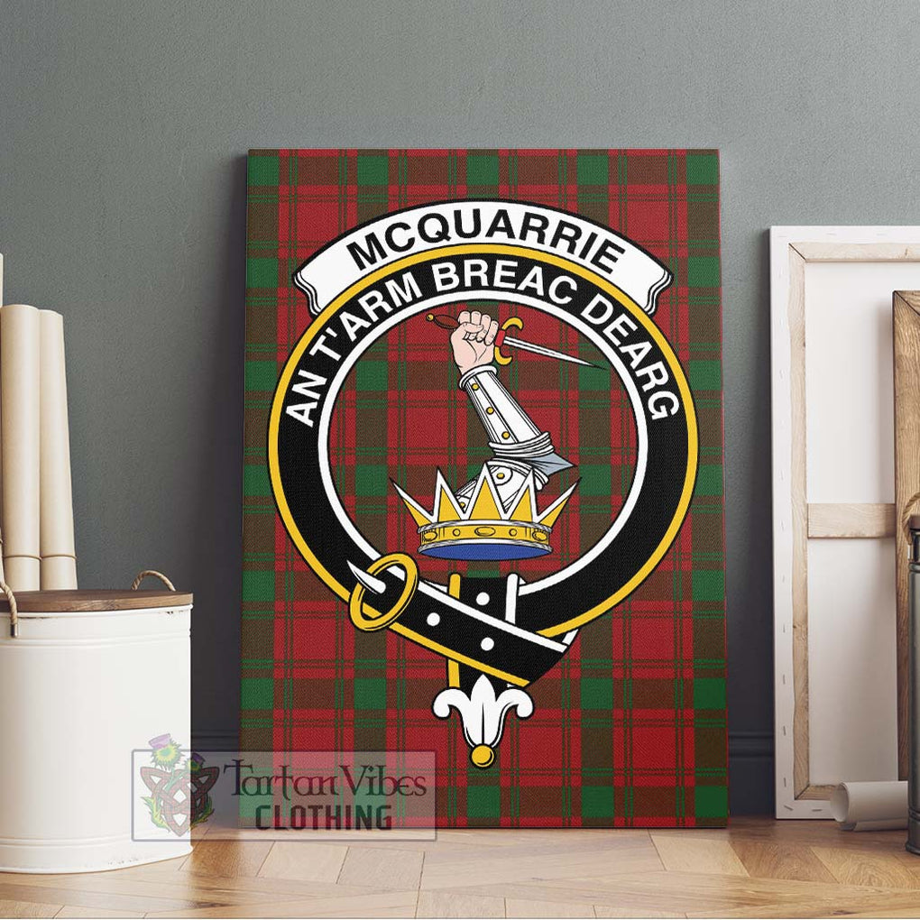 McQuarrie Tartan Canvas Print Wall Art with Family Crest Without Frame - Tartan Vibes Clothing