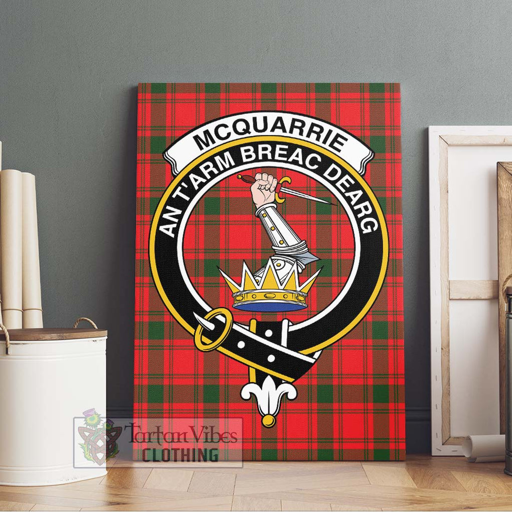 McQuarrie Modern Tartan Canvas Print Wall Art with Family Crest Without Frame - Tartan Vibes Clothing