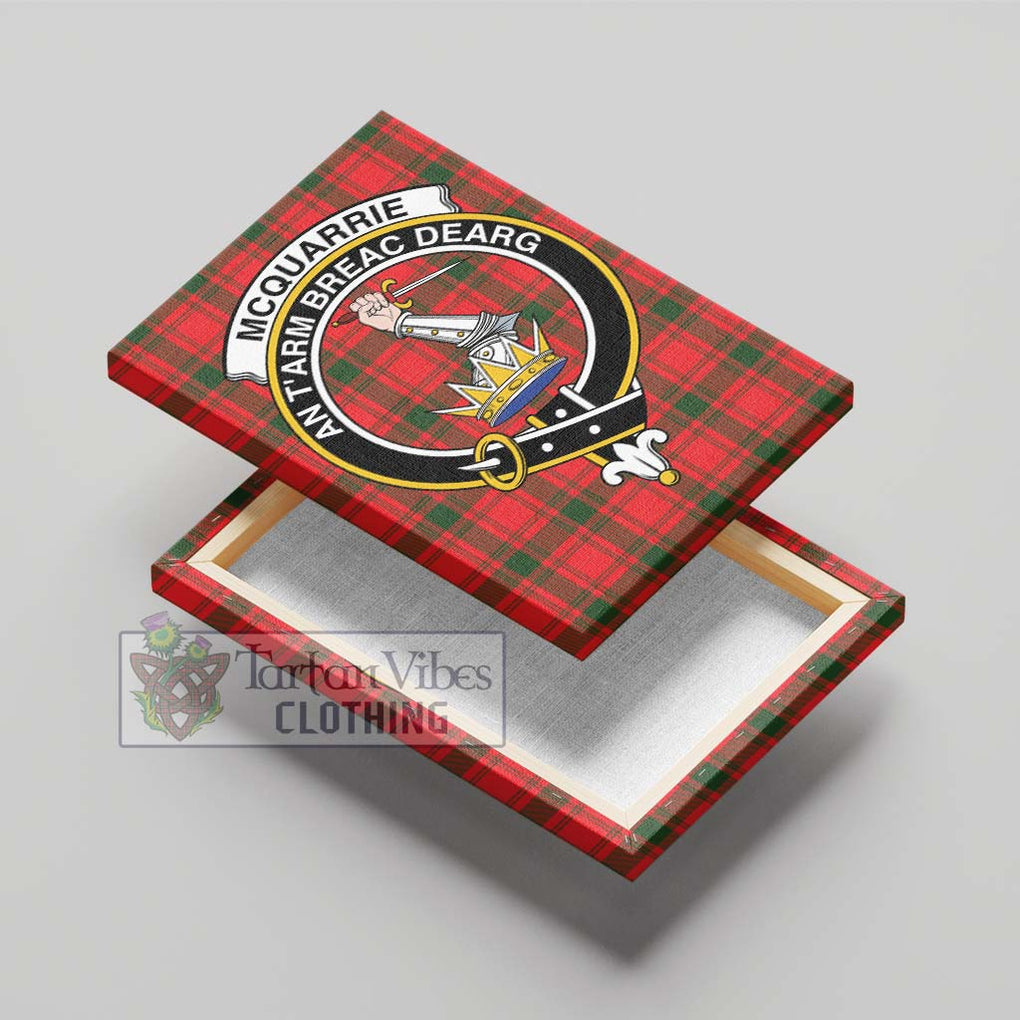 McQuarrie Modern Tartan Canvas Print Wall Art with Family Crest - Tartan Vibes Clothing