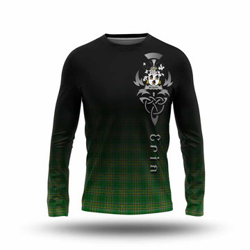 McQuay Irish Clan Long Sleeve T-Shirt with Coat of Arms Erin Go Bragh Celtic Inspired Unisex - Tartan Vibes Clothing