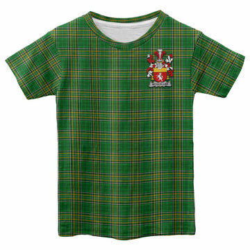 McQuillan Irish Clan Tartan Kid T-Shirt with Coat of Arms Youth XL Size14 - Tartan Vibes Clothing