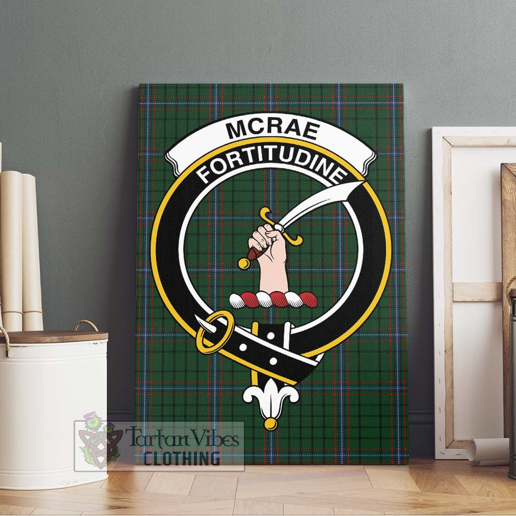 McRae Tartan Canvas Print Wall Art with Family Crest Without Frame - Tartan Vibes Clothing