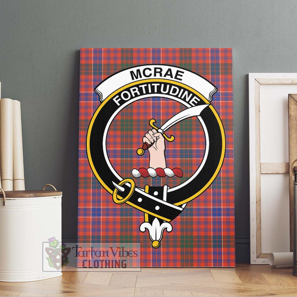 McRae Ancient Tartan Canvas Print Wall Art with Family Crest Without Frame - Tartan Vibes Clothing