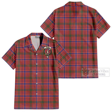 McRae Ancient Tartan Cotton Hawaiian Shirt with Family Crest