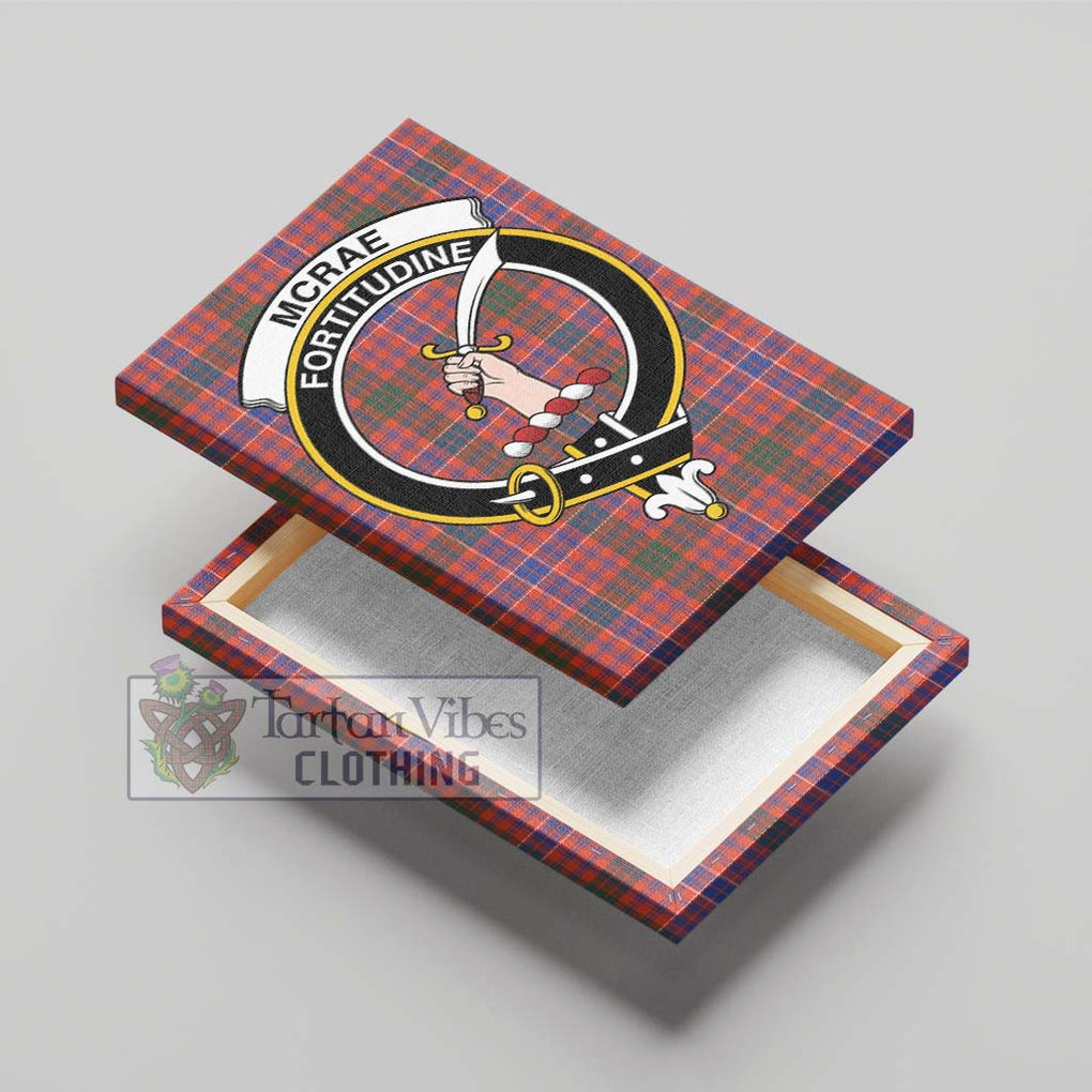 McRae Ancient Tartan Canvas Print Wall Art with Family Crest - Tartan Vibes Clothing