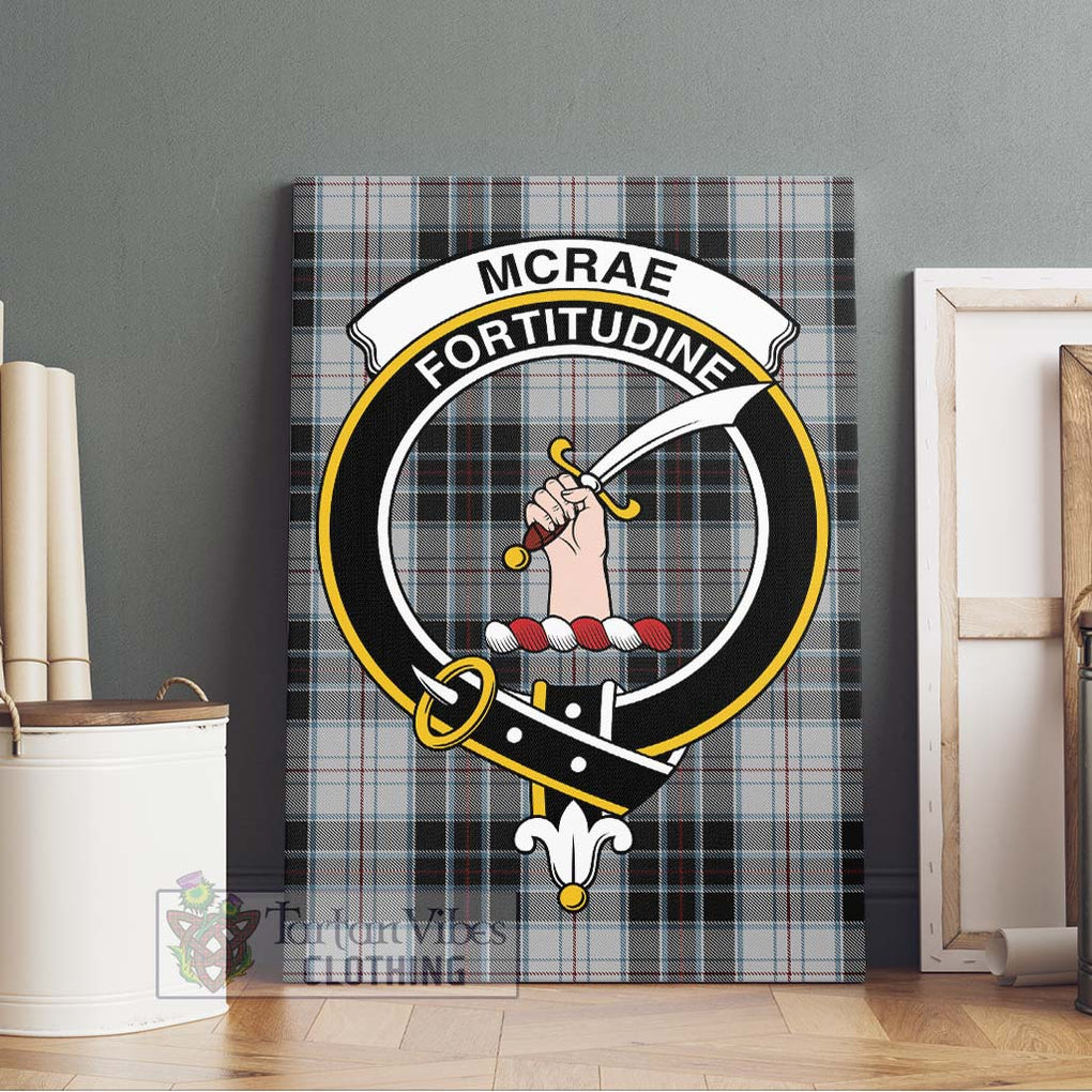 McRae Dress Tartan Canvas Print Wall Art with Family Crest Without Frame - Tartan Vibes Clothing