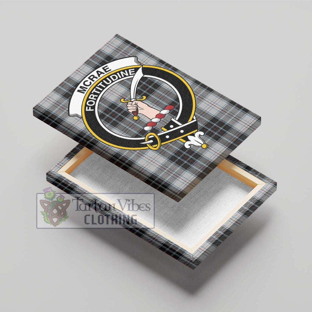 McRae Dress Tartan Canvas Print Wall Art with Family Crest - Tartan Vibes Clothing