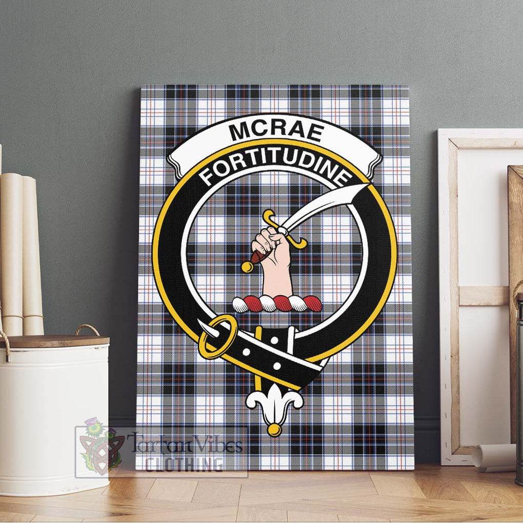 McRae Dress Modern Tartan Canvas Print Wall Art with Family Crest Without Frame - Tartan Vibes Clothing