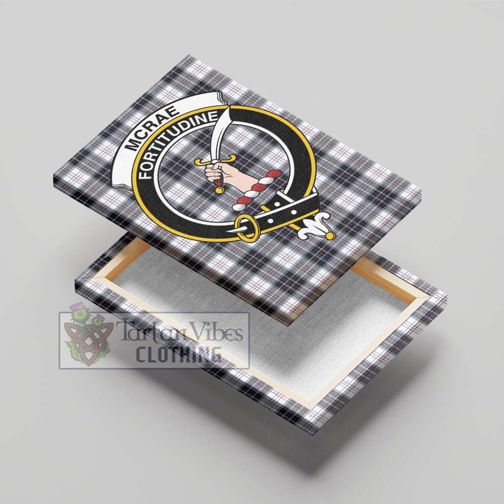 McRae Dress Modern Tartan Canvas Print Wall Art with Family Crest - Tartan Vibes Clothing