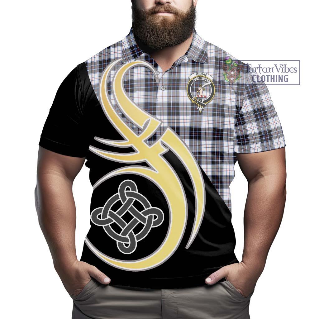 Tartan Vibes Clothing McRae Dress Modern Tartan Polo Shirt with Family Crest and Celtic Symbol Style