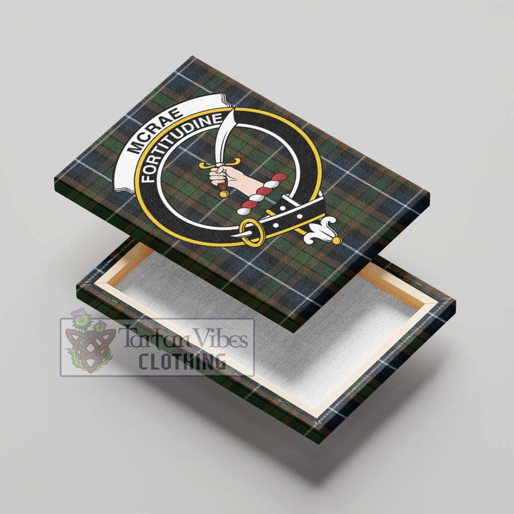 McRae Hunting Tartan Canvas Print Wall Art with Family Crest - Tartan Vibes Clothing