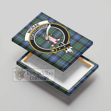 McRae Hunting Ancient Tartan Canvas Print Wall Art with Family Crest