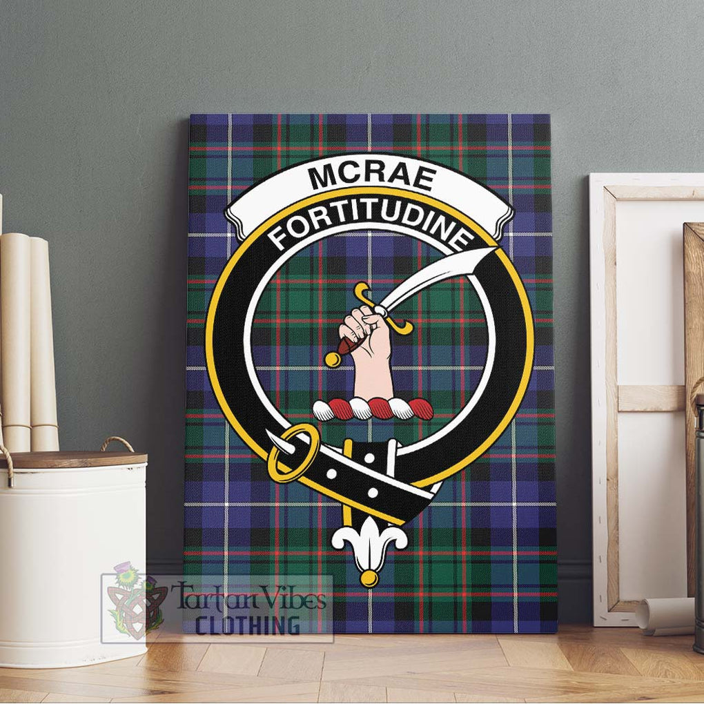 McRae Hunting Modern Tartan Canvas Print Wall Art with Family Crest Without Frame - Tartan Vibes Clothing