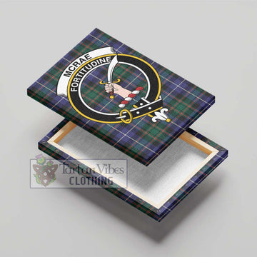 McRae Hunting Modern Tartan Canvas Print Wall Art with Family Crest