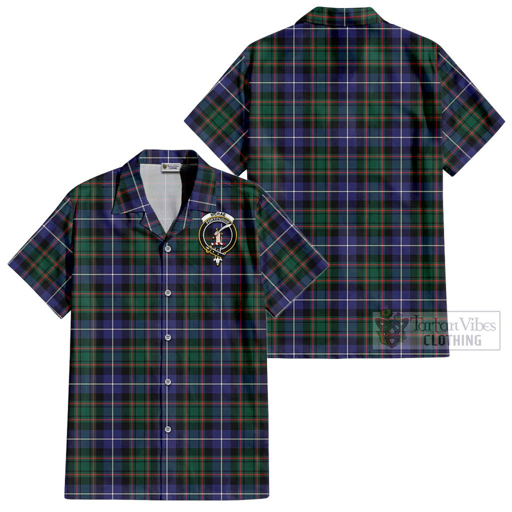 McRae Hunting Modern Tartan Cotton Hawaiian Shirt with Family Crest Kid - Tartan Vibes Clothing