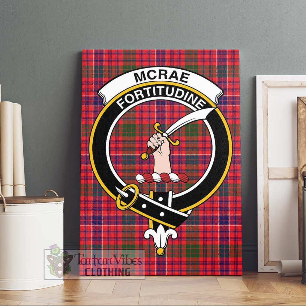 McRae Modern Tartan Canvas Print Wall Art with Family Crest Without Frame - Tartan Vibes Clothing