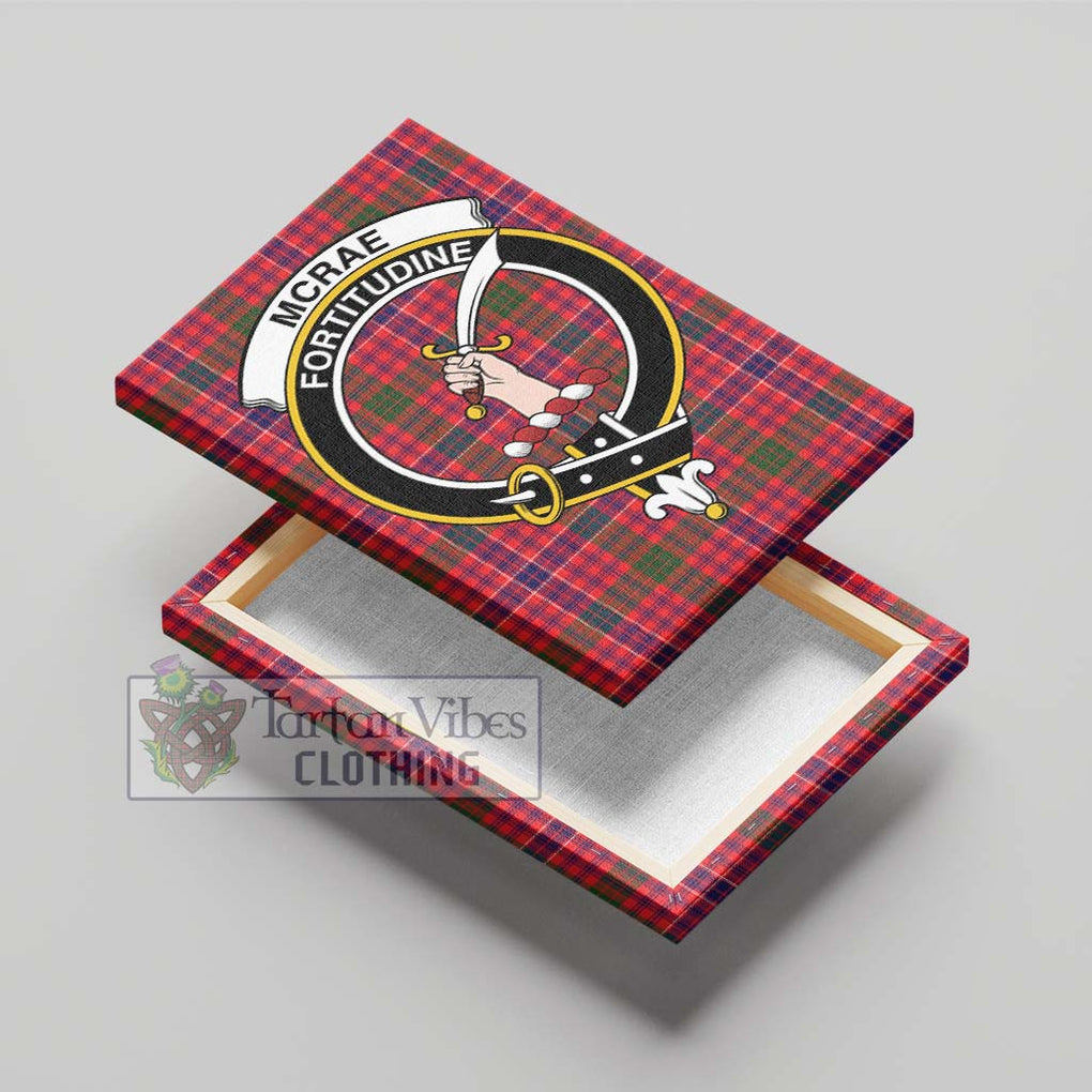 McRae Modern Tartan Canvas Print Wall Art with Family Crest - Tartan Vibes Clothing