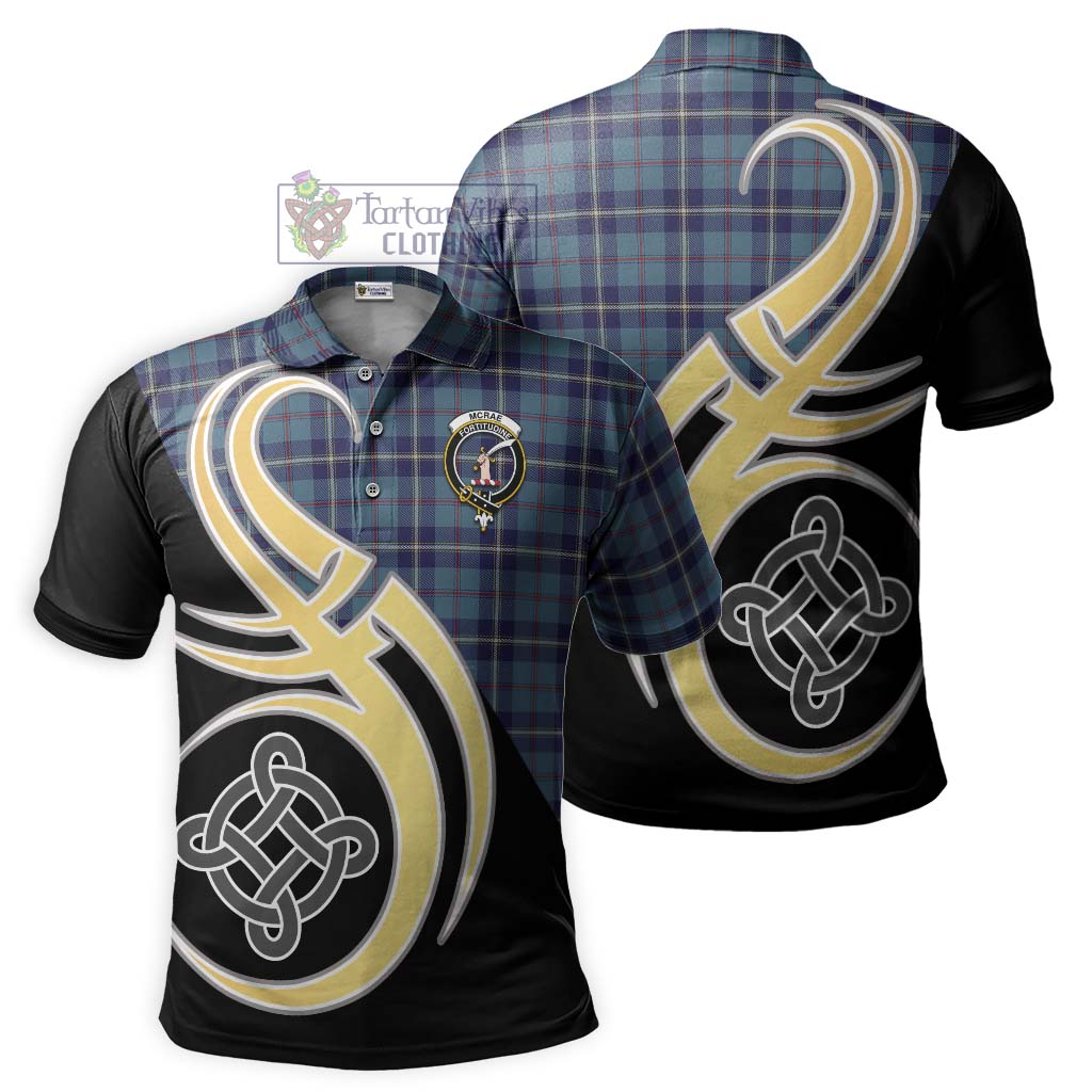 Tartan Vibes Clothing McRae of America Tartan Polo Shirt with Family Crest and Celtic Symbol Style