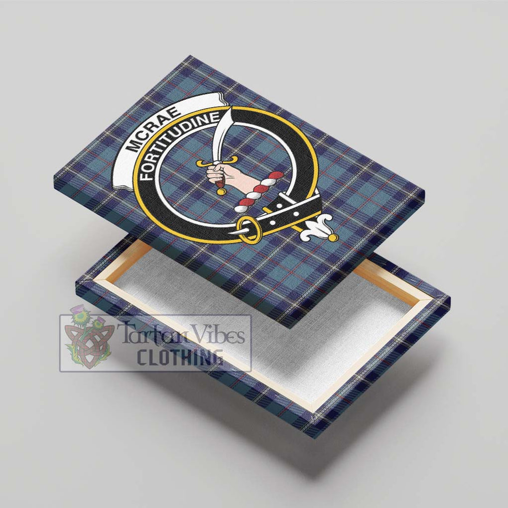 McRae of America Tartan Canvas Print Wall Art with Family Crest - Tartan Vibes Clothing