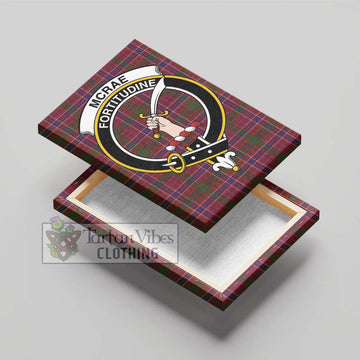 McRae Red Tartan Canvas Print Wall Art with Family Crest