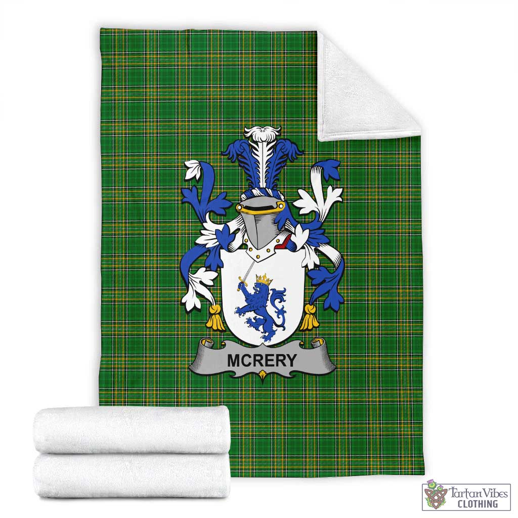 McRery Irish Clan Tartan Blanket with Coat of Arms X-Large 59 x 79 inches 150 x 200 cm - Tartan Vibes Clothing