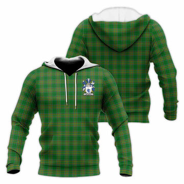 McRery Irish Clan Tartan Knitted Hoodie with Coat of Arms Unisex - Tartan Vibes Clothing