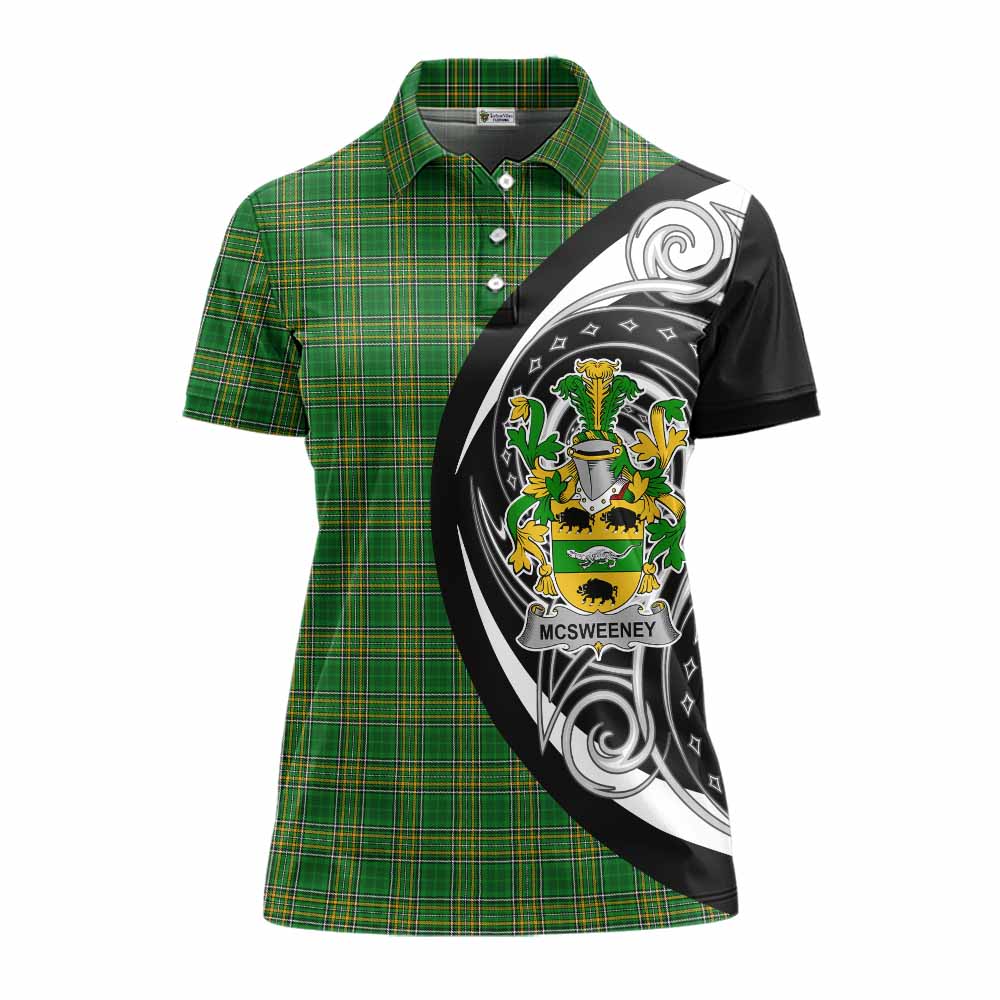 McSweeney Irish Clan Women's Polo Shirt Celtic Circle Style Women - Tartan Vibes Clothing