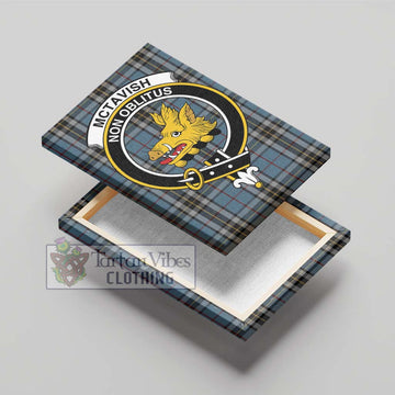 McTavish Dress Tartan Canvas Print Wall Art with Family Crest