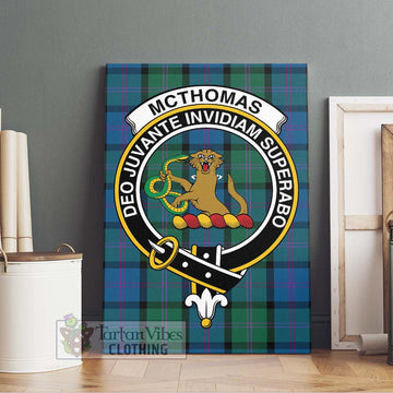 McThomas Tartan Canvas Print Wall Art with Family Crest