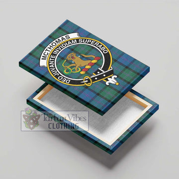 McThomas Tartan Canvas Print Wall Art with Family Crest