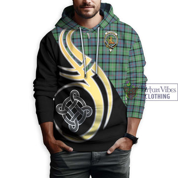 McThomas Ancient Tartan Hoodie with Family Crest and Celtic Symbol Style