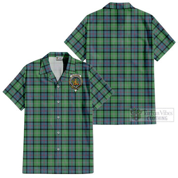 McThomas Ancient Tartan Cotton Hawaiian Shirt with Family Crest