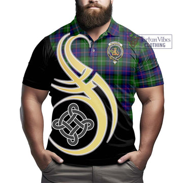 McThomas Modern Tartan Polo Shirt with Family Crest and Celtic Symbol Style