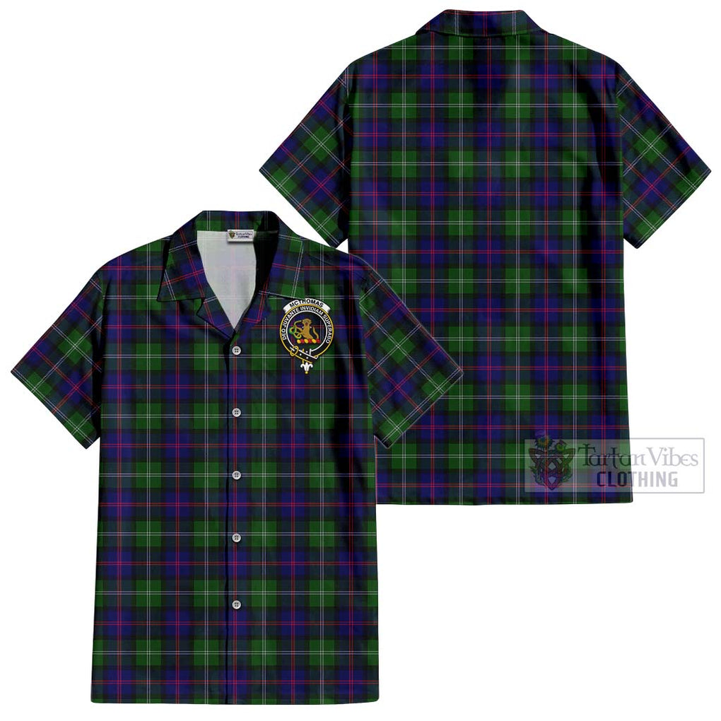 McThomas Modern Tartan Cotton Hawaiian Shirt with Family Crest Kid - Tartan Vibes Clothing