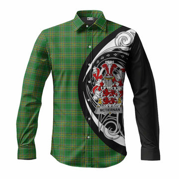 McTiernan Irish Clan Long Sleeve Button Shirt Celtic Circle Style Men's Shirt S - Tartan Vibes Clothing