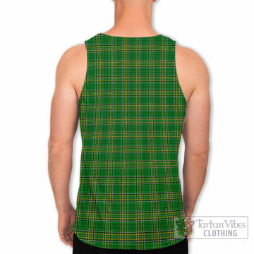 McTiernan Irish Clan Tartan Men's Tank Top with Coat of Arms