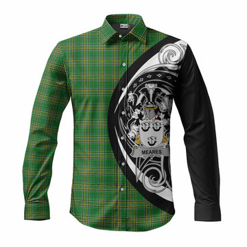 Meares Irish Clan Long Sleeve Button Shirt Celtic Circle Style Men's Shirt S - Tartan Vibes Clothing