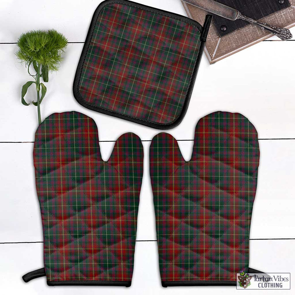 Meath County Ireland Tartan Combo Oven Mitt & Pot-Holder Combo 1 Oven Mitt & 1 Pot-Holder Black - Tartan Vibes Clothing