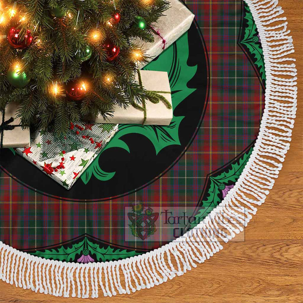 Tartan Vibes Clothing Meath County Ireland Tartan Christmas Tree Skirt Scottish Thistle Style