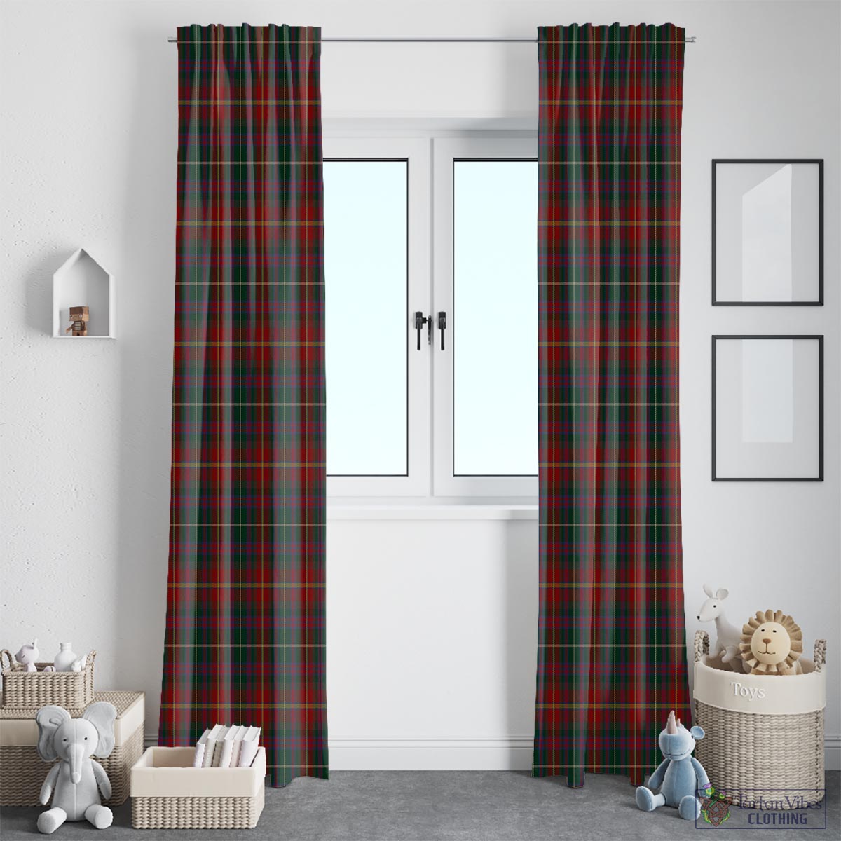 Meath County Ireland Tartan Window Curtain