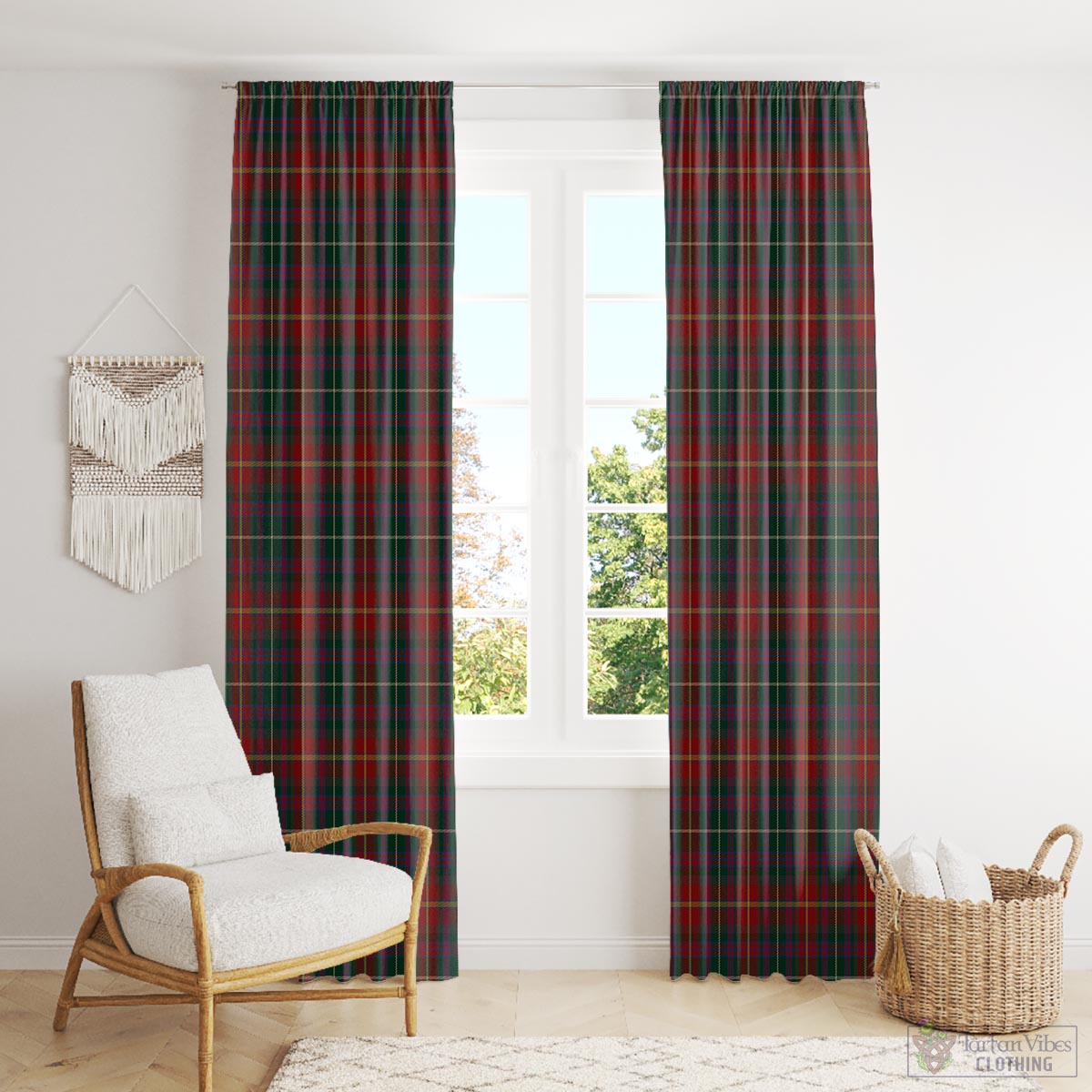 Meath County Ireland Tartan Window Curtain