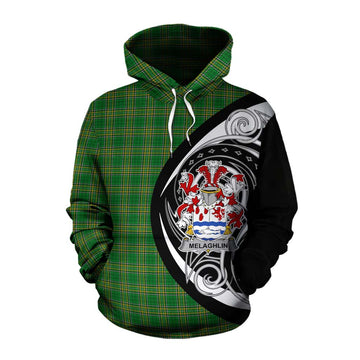 Melaghlin Irish Clan Cotton Hoodie Celtic Circle Style Pullover Hoodie XS - Tartan Vibes Clothing