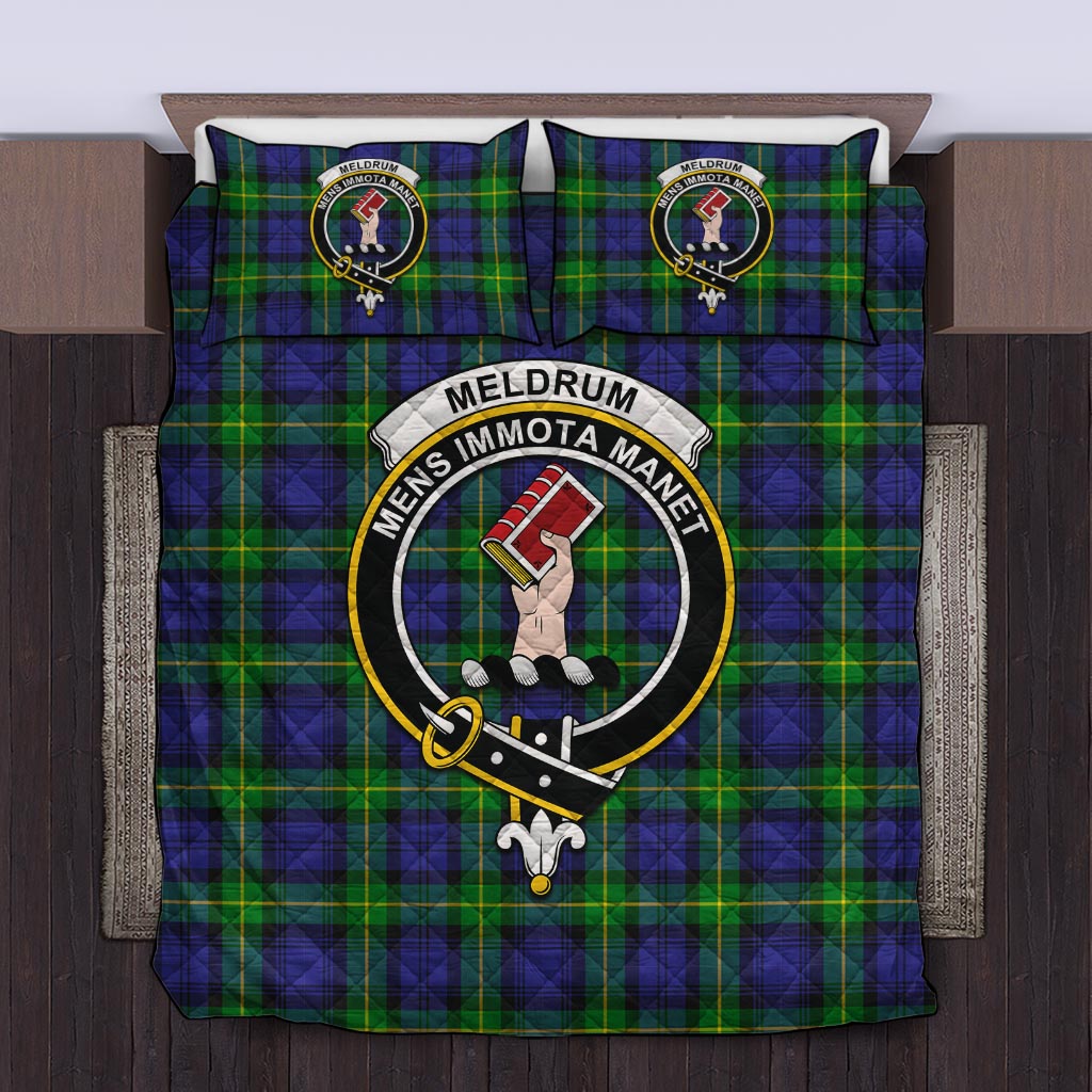 Meldrum Tartan Quilt Bed Set with Family Crest Twin - Tartan Vibes Clothing